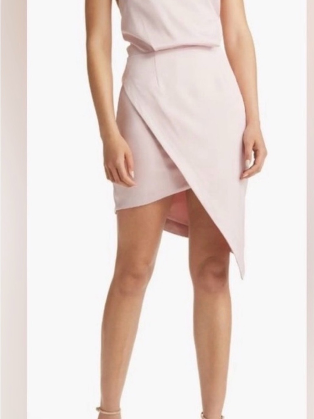 Elliatt Blush Asymmetrical Wrap Skirt